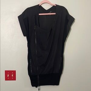 Caribbean queen zip up short sleeve  jacket dress L